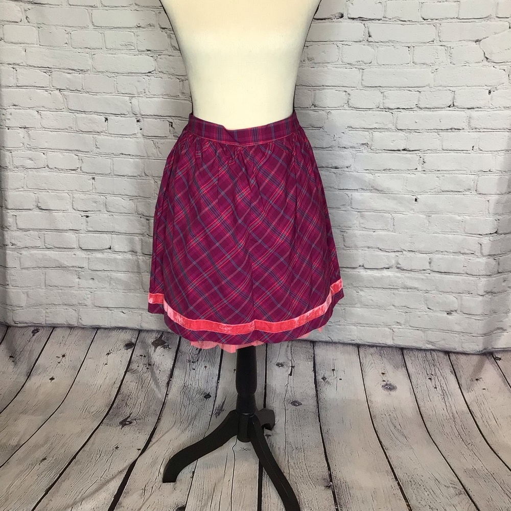 Matilda Jane Tinsley Skirt Purple Plaid Small NWT
